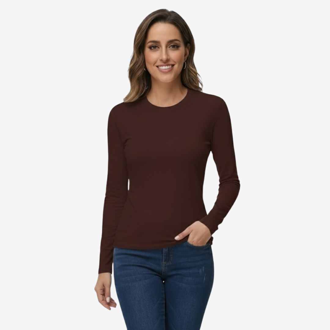 AURELLA | Women’s Modal-Blend Top – Long Sleeve Shirt