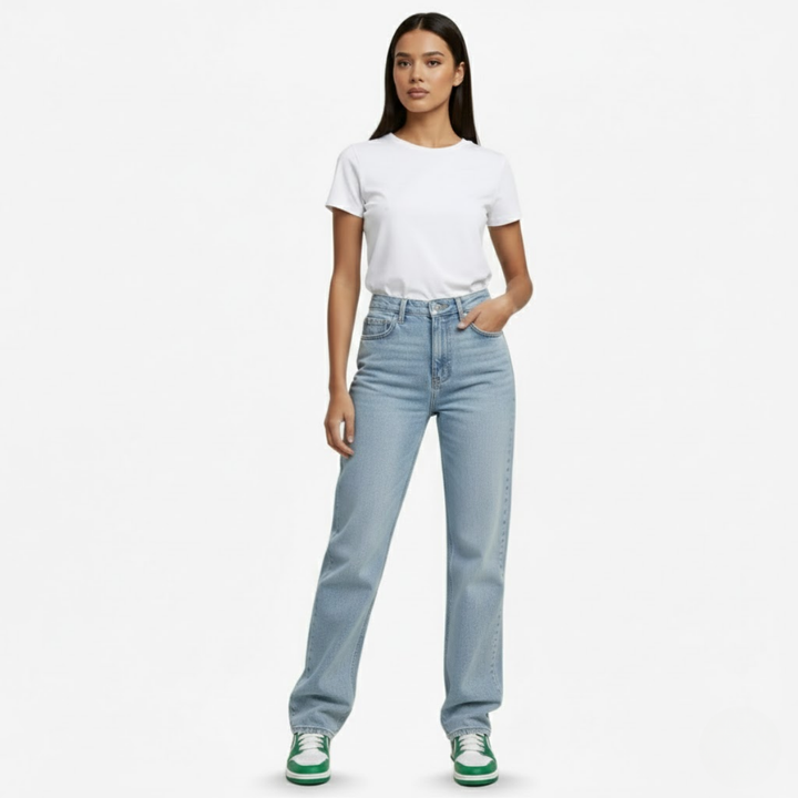 AURELLA | Women’s Cotton-Denim Jeans – Straight-Leg Fit