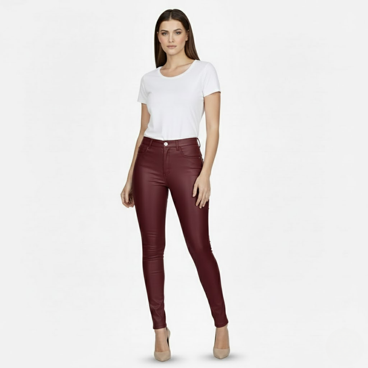 AURELLA | Women’s Cotton-Blend Skinny Jeans – Mid-Rise Stretch