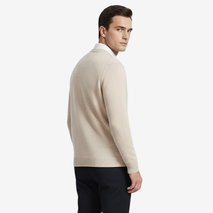 AURELLA | Men’s Cashmere Knit Jumper – Soft Luxury Pullover