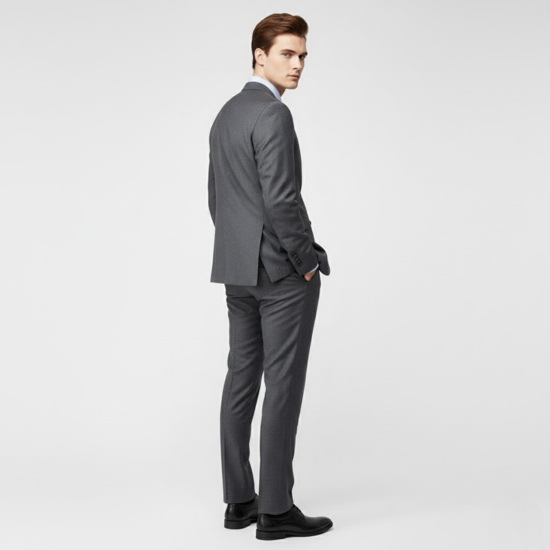 AURELLA | Men’s Faux Leather Derby Shoes – Classic Lace-Up