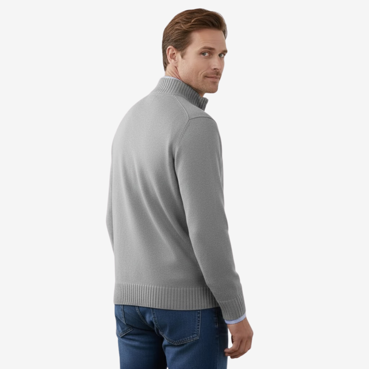AURELLA | Men’s Cotton-Knit Sweater – Refined Knitwear