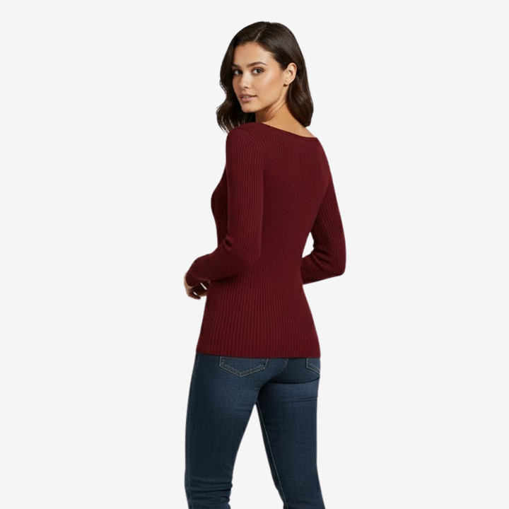AURELLA | Women’s Viscose Crew Neck Top – Elegant Knit