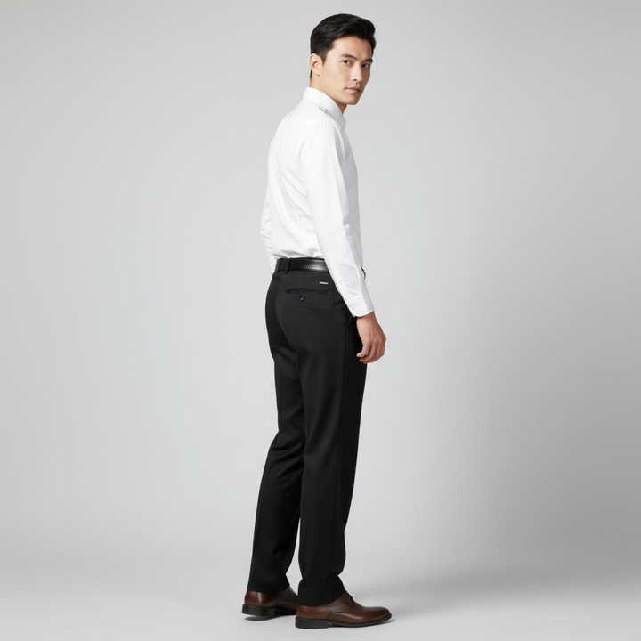 AURELLA | Men’s Viscose-Blend Trousers – Regular Fit