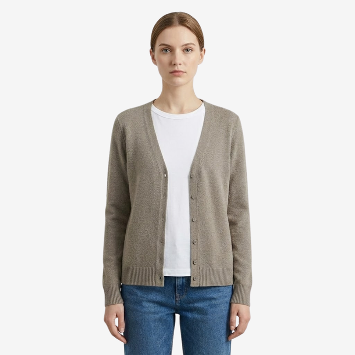AURELLA | Women’s Viscose V-Neck Cardigan – Button-Front Top