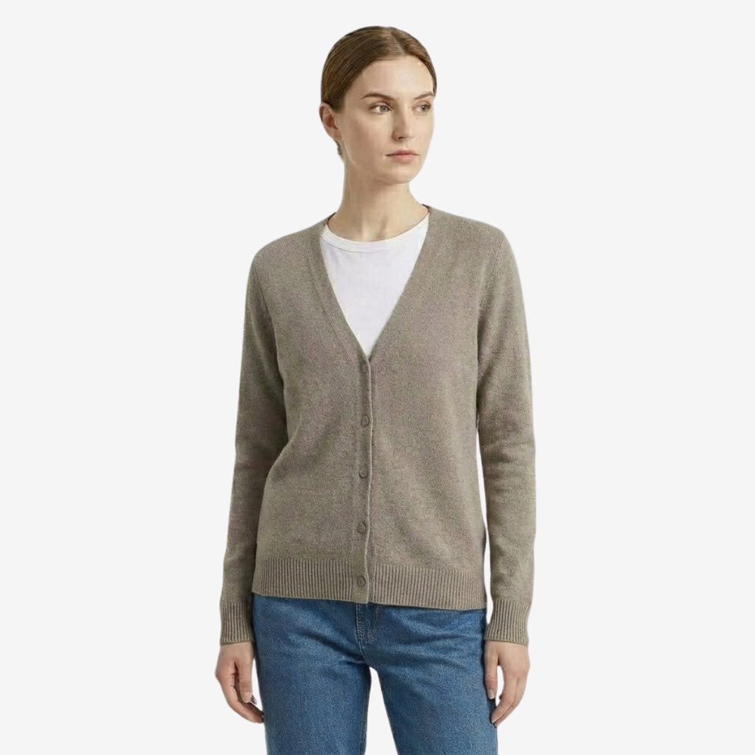 AURELLA | Women’s Viscose V-Neck Cardigan – Button-Front Top