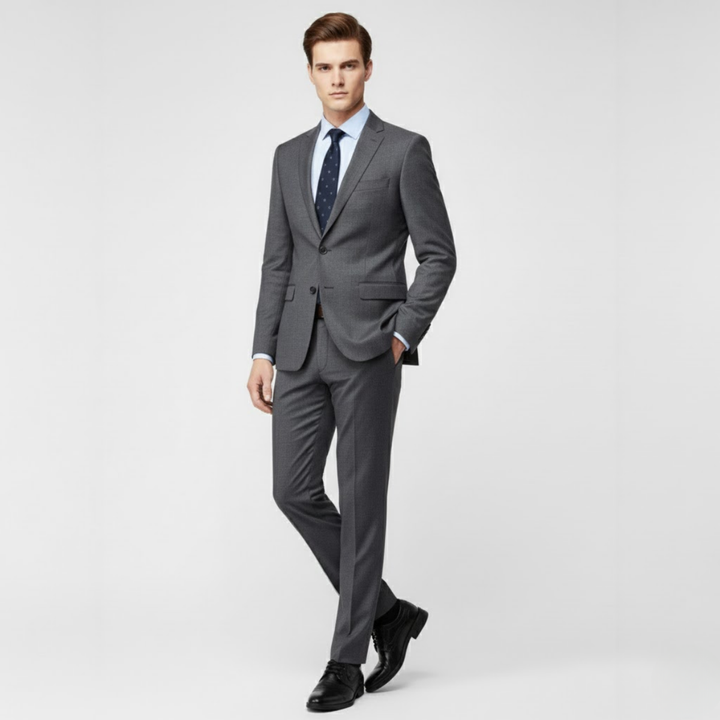 AURELLA | Men’s Faux Leather Derby Shoes – Classic Lace-Up