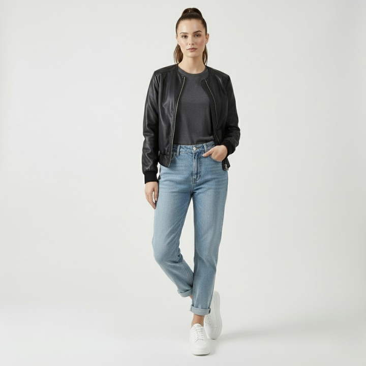 AURELLA | Women’s Faux-Leather Shoes – Lace-Up Low Tops