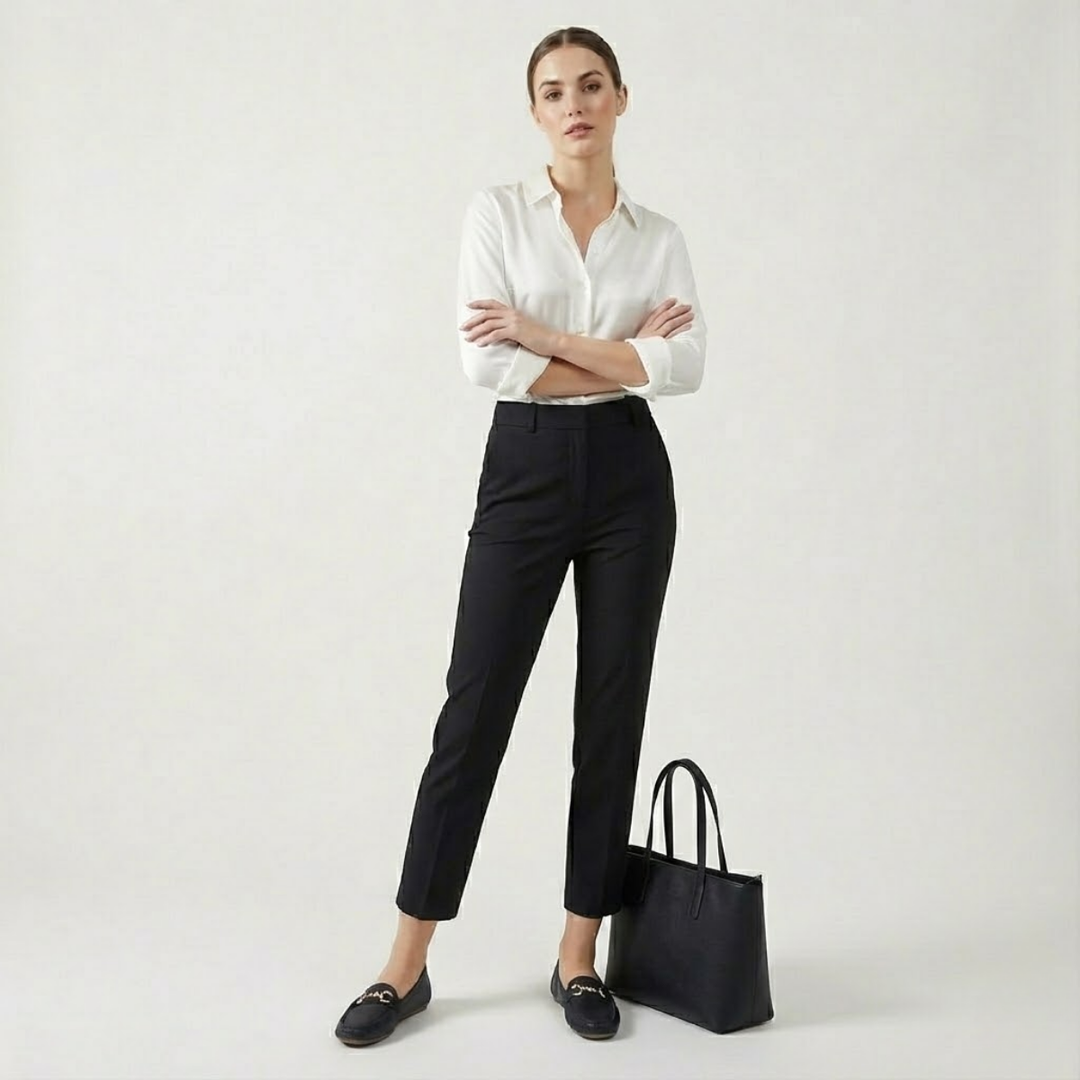 AURELLA | Women’s Faux-Leather Loafers – Butterfly Strap