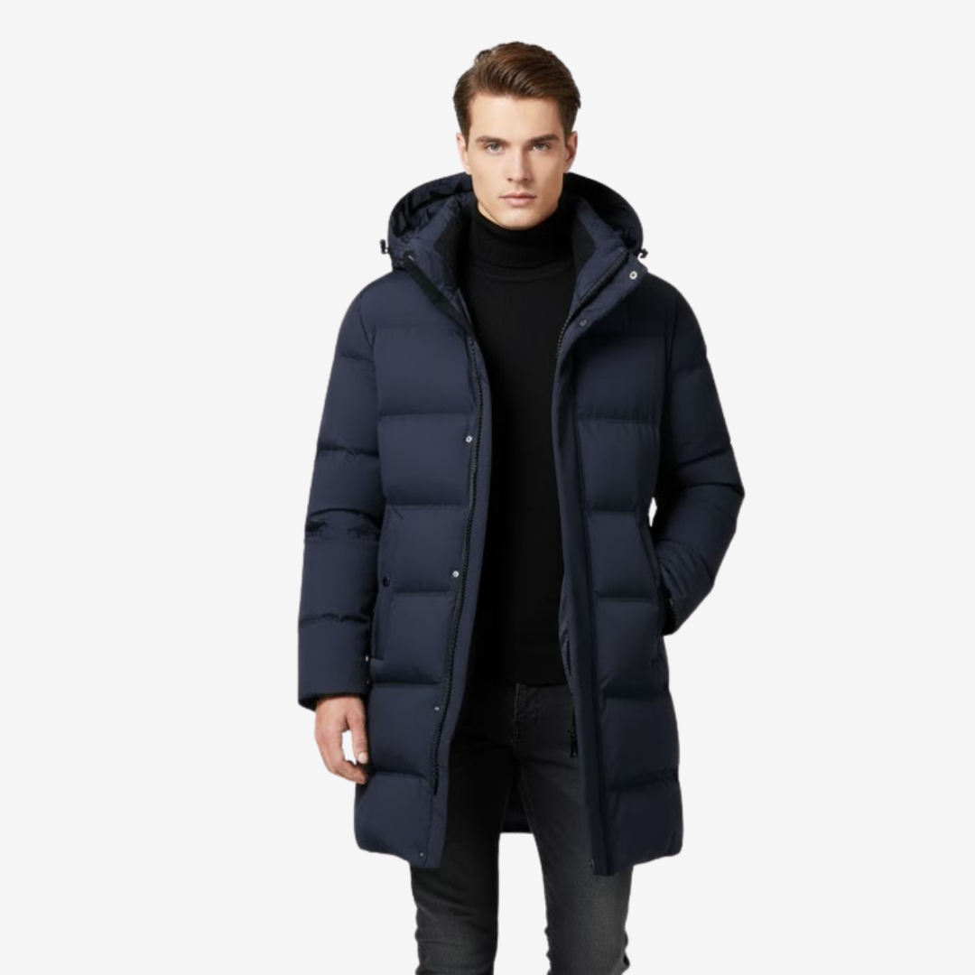 AURELLA | Men’s Down Jacket – Hooded Premium Insulated Coat