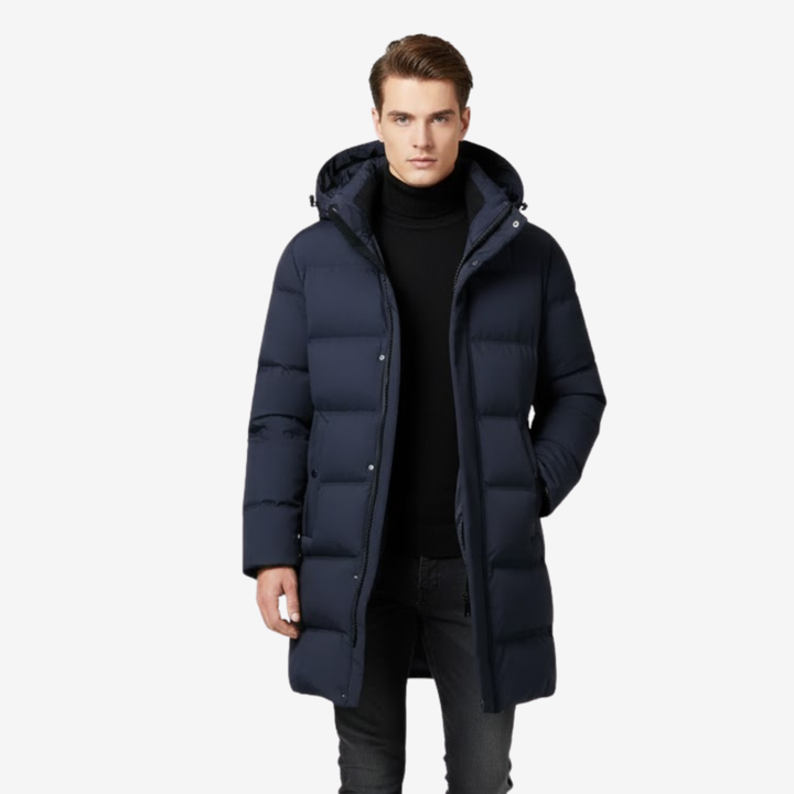 AURELLA | Men’s Down Jacket – Hooded Premium Insulated Coat