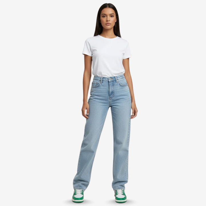AURELLA | Women’s Cotton-Denim Jeans – Straight-Leg Fit