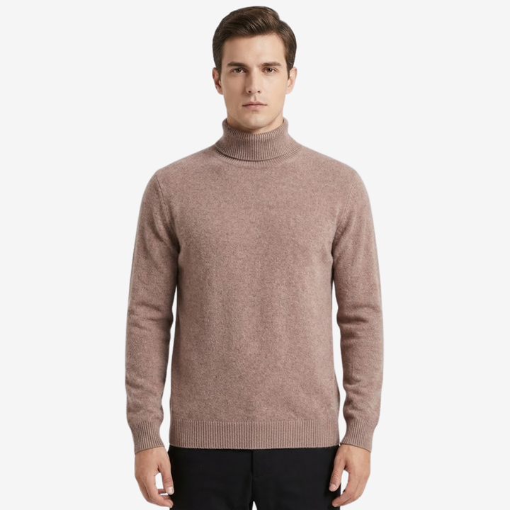 AURELLA | Men’s Cashmere Turtleneck Sweater – Soft Knit Pullover