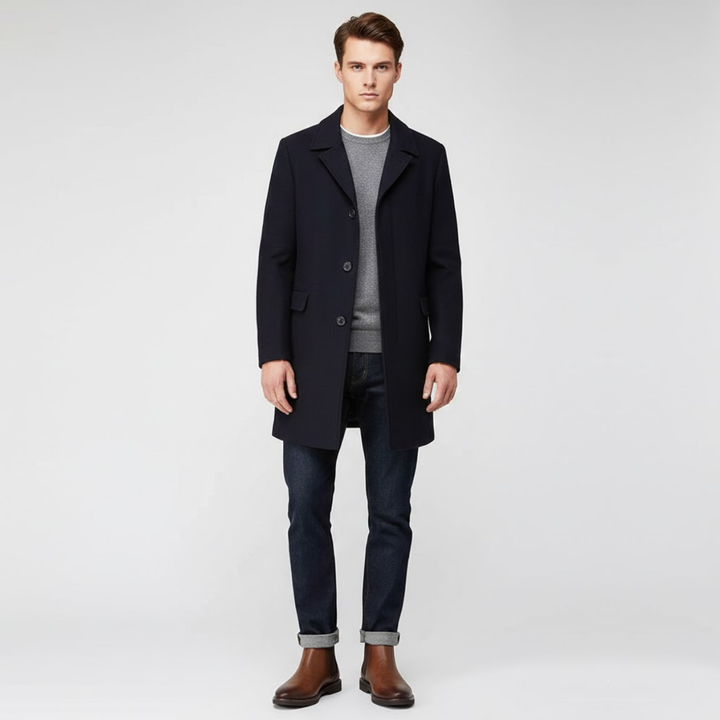 AURELLA | Men’s Faux-Leather Retro Ankle Boots – Elastic Slip-On