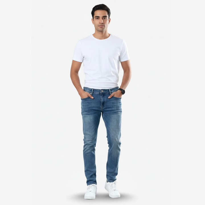 AURELLA | Men’s Denim Slim Jeans – Stretch Regular-Fit