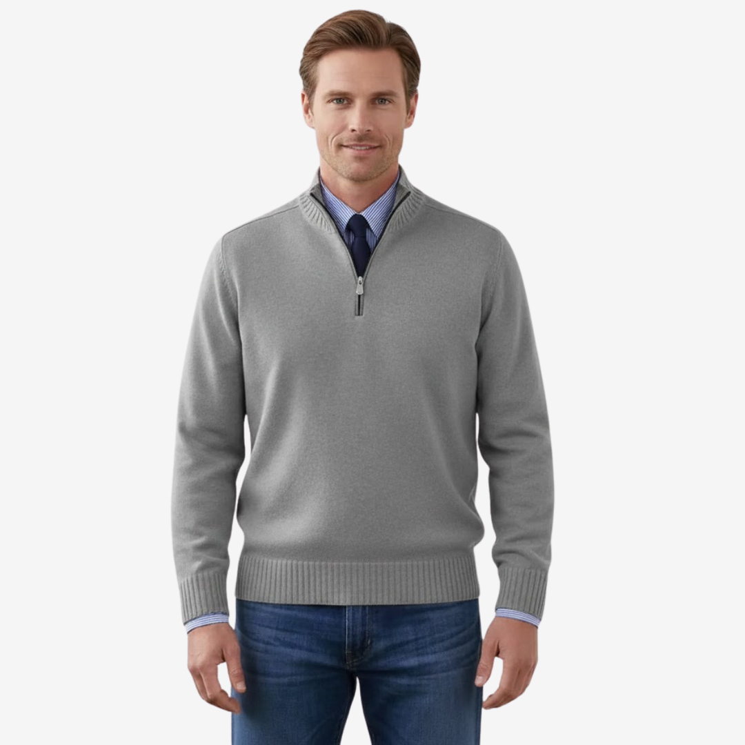 AURELLA | Men’s Cotton-Knit Sweater – Refined Knitwear