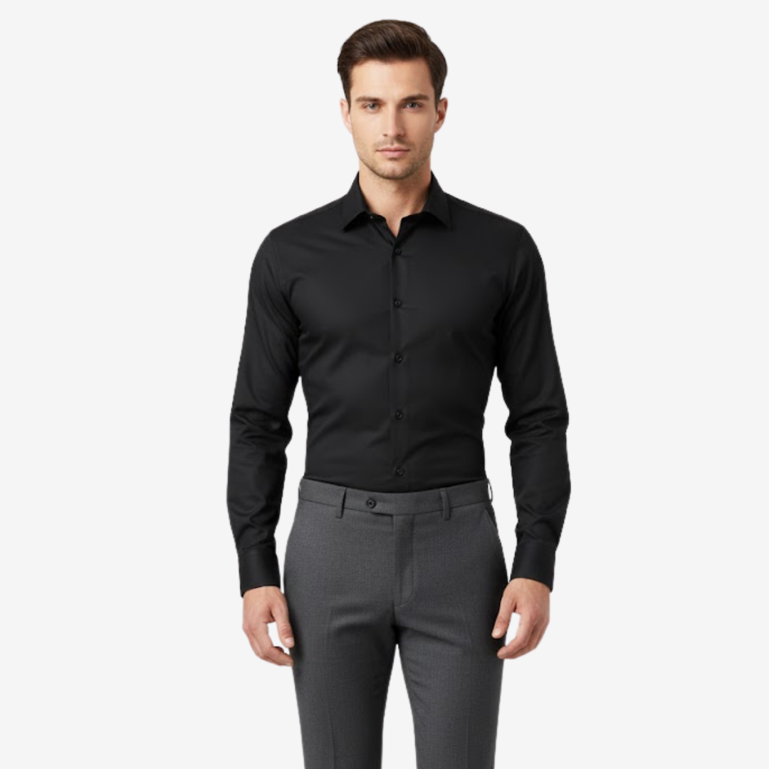 AURELLA | Men’s Slim Fit Shirt – Wrinkle-Free