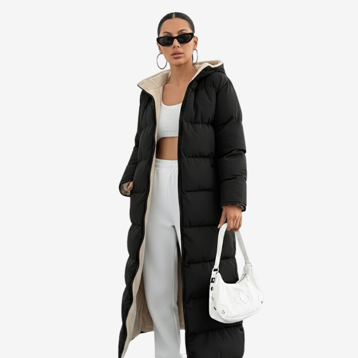 AURELLA | Women’s Elegant Fleece Puffer Coat – Windproof Warmth