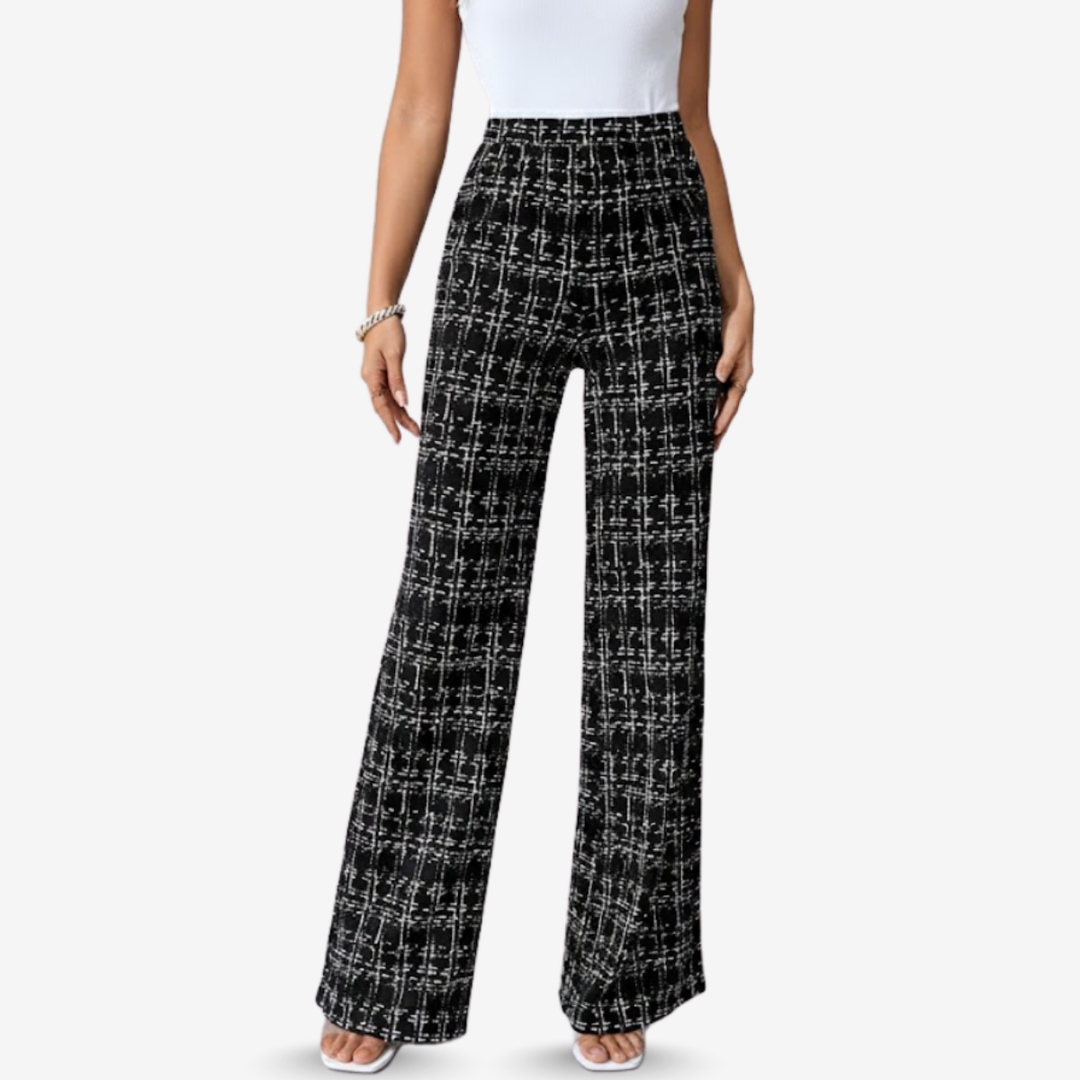 AURELLA | Women’s Viscose-Blend Pants – High-Waist