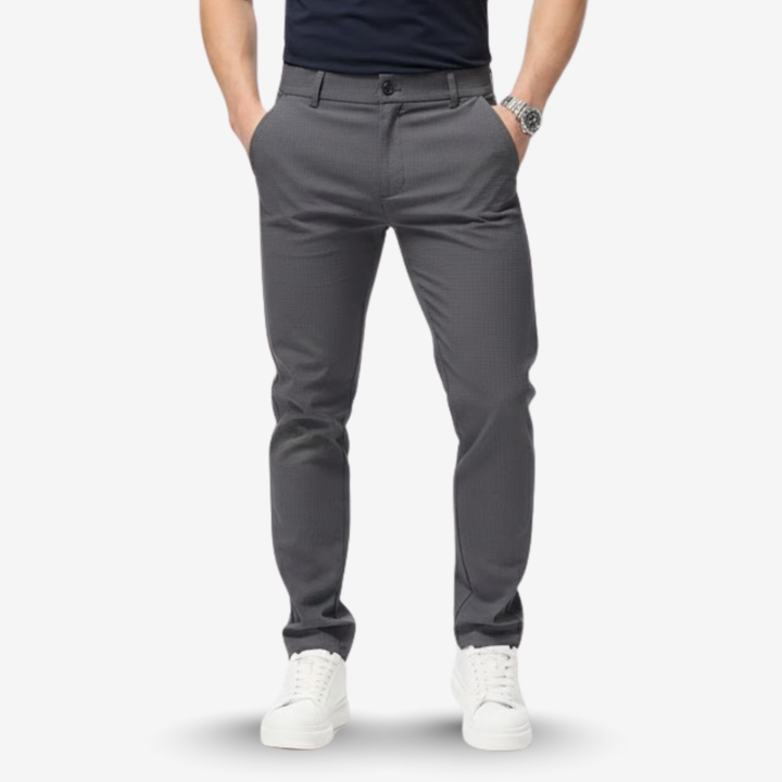 AURELLA | Men’s Cotton-Twill Casual Pants – Regular Fit
