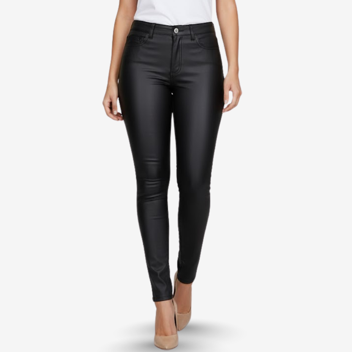 AURELLA | Women’s Cotton-Blend Skinny Jeans – Mid-Rise Stretch