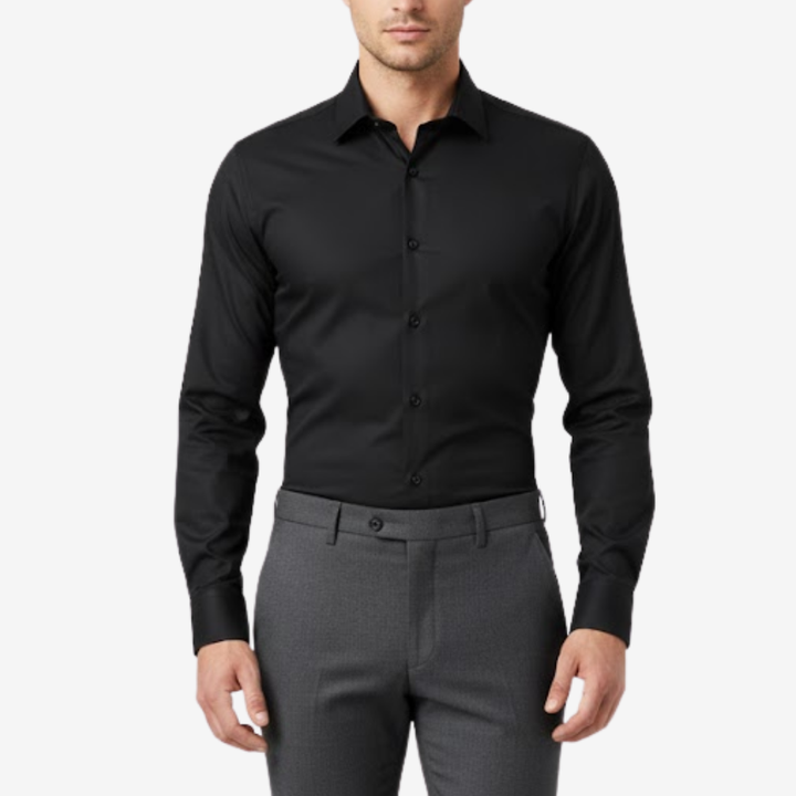 AURELLA | Men’s Slim Fit Shirt – Wrinkle-Free