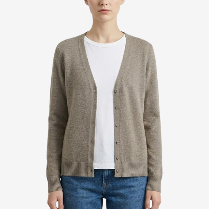 AURELLA | Women’s Viscose V-Neck Cardigan – Button-Front Top