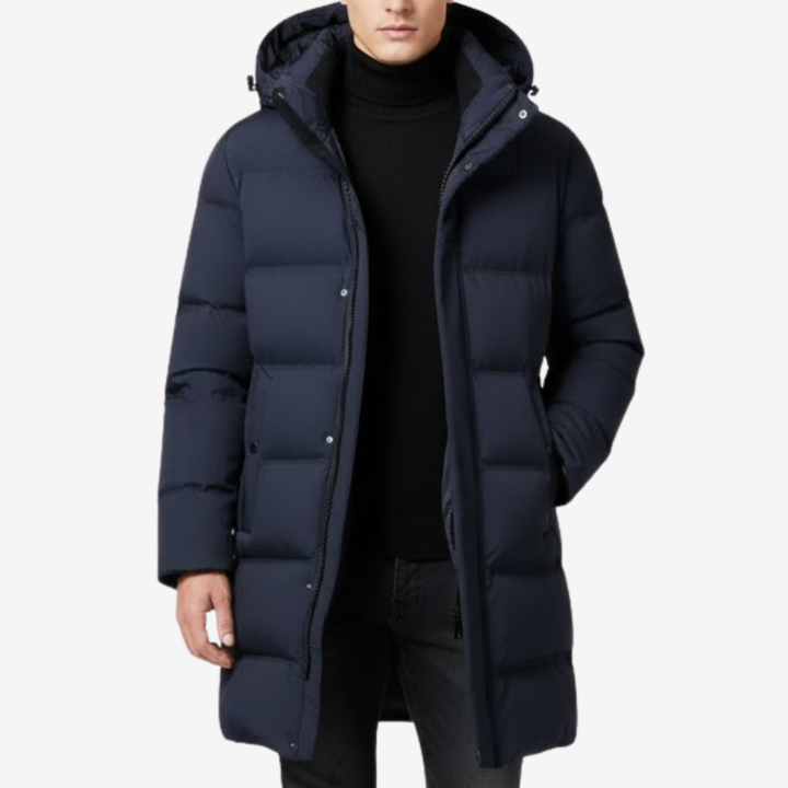 AURELLA | Men’s Down Jacket – Hooded Premium Insulated Coat