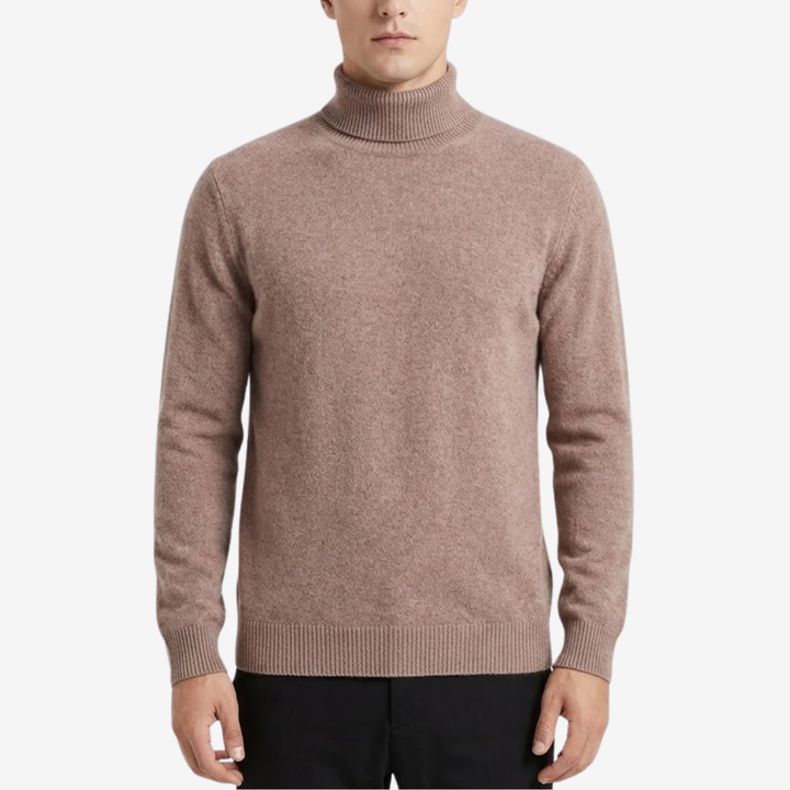 AURELLA | Men’s Cashmere Turtleneck Sweater – Soft Knit Pullover