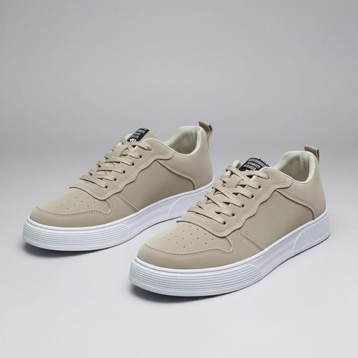 AURELLA | Men’s Faux-Leather Sneakers – Casual Shoes