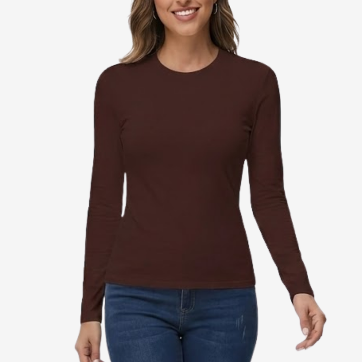AURELLA | Women’s Modal-Blend Top – Long Sleeve Shirt