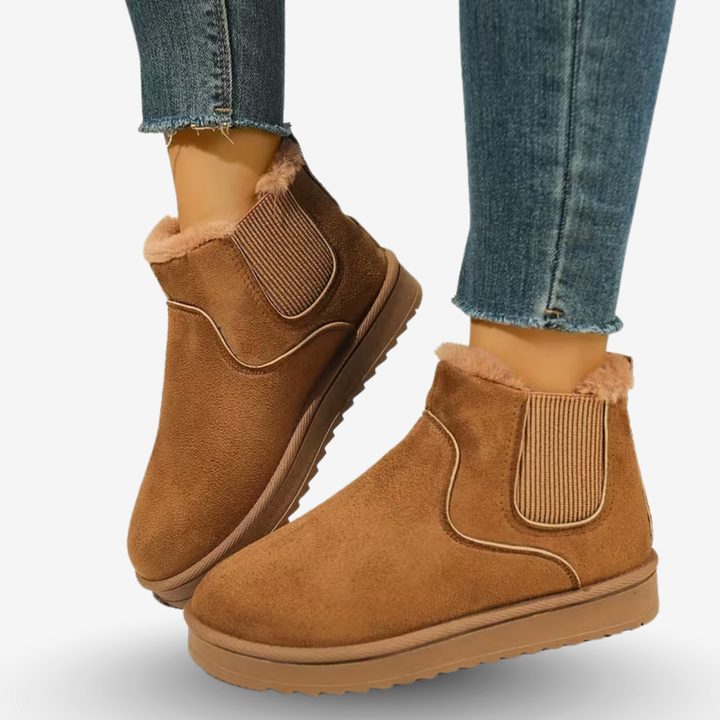 AURELLA | Women’s Faux-Suede Ankle Boots – Slip-On Comfort