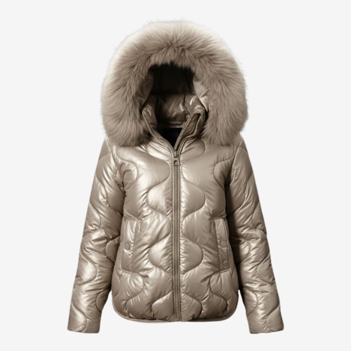 AURELLA | Women’s Hooded Faux Fur Jacket – Full-Zip Outerwear