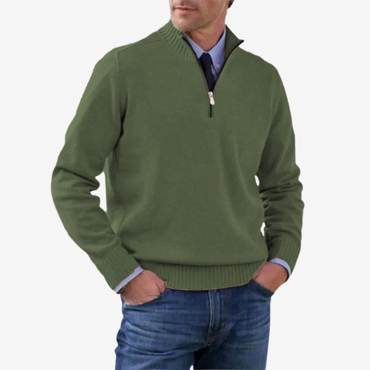 AURELLA | Men’s Cotton-Knit Sweater – Refined Knitwear