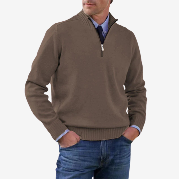 AURELLA | Men’s Cotton-Knit Sweater – Refined Knitwear