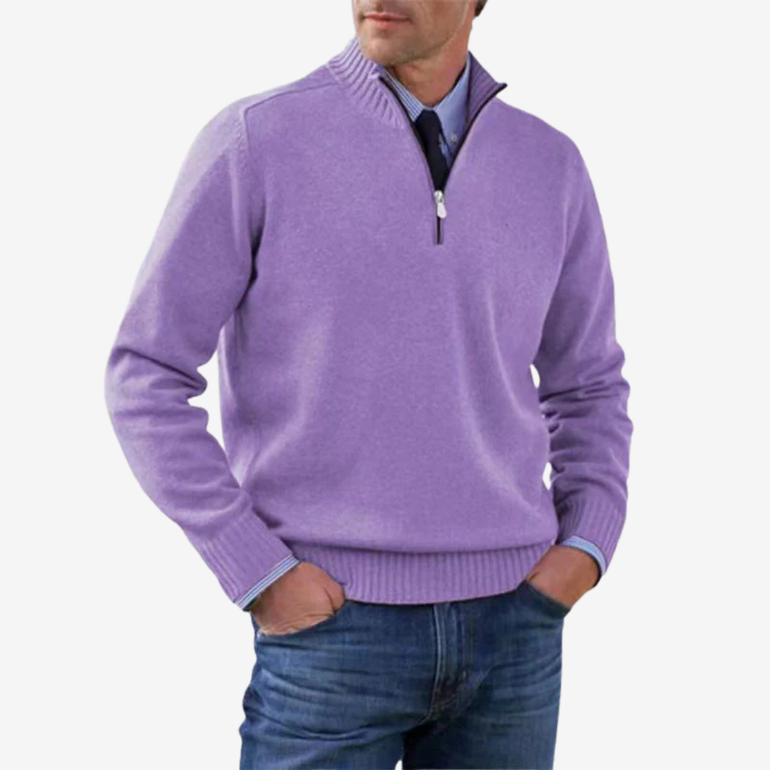 AURELLA | Men’s Cotton-Knit Sweater – Refined Knitwear
