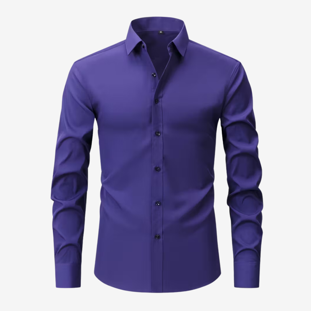 AURELLA | Men’s Slim Fit Shirt – Wrinkle-Free