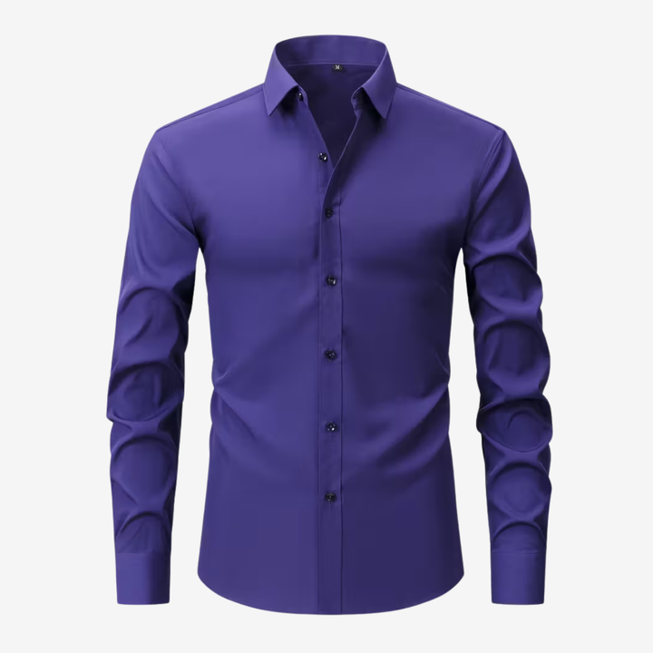 AURELLA | Men’s Slim Fit Shirt – Wrinkle-Free