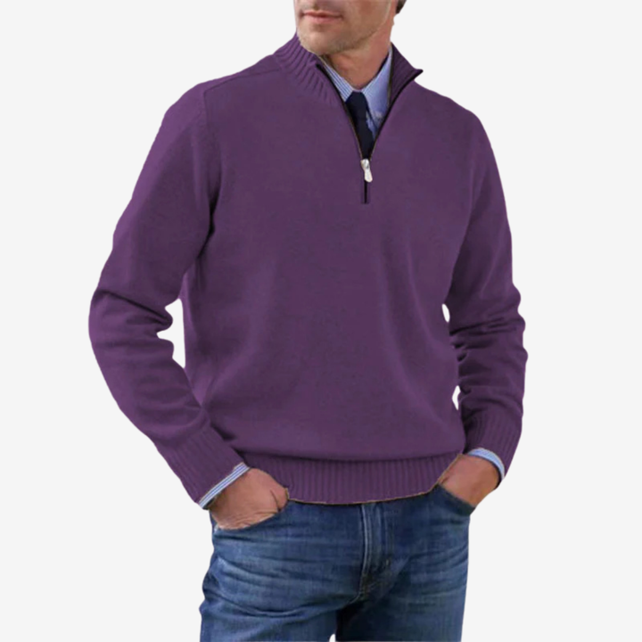 AURELLA | Men’s Cotton-Knit Sweater – Refined Knitwear