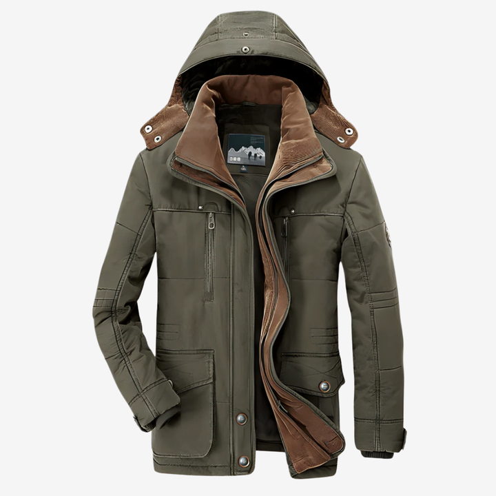 AURELLA | Men’s Fur-Lined Jacket – Insulated Warmth