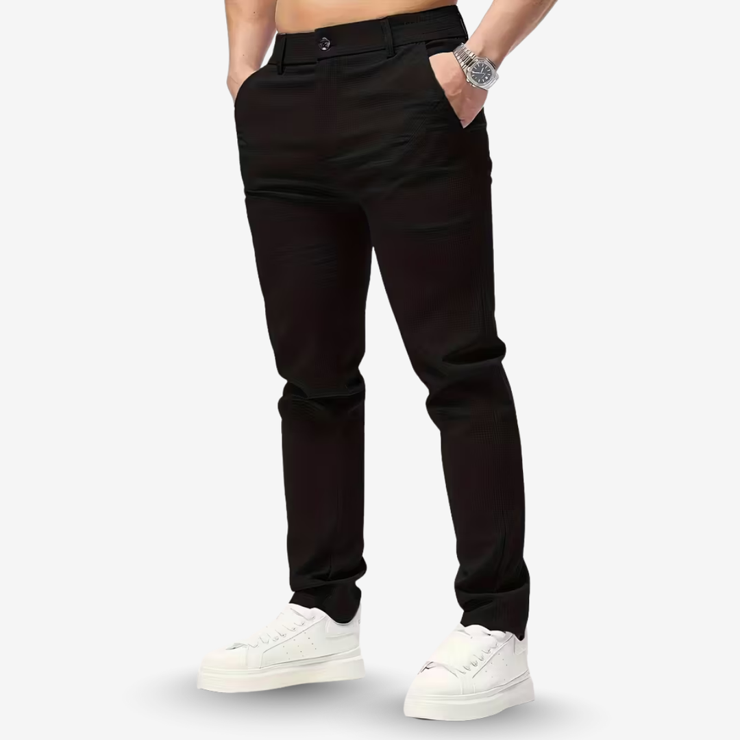 AURELLA | Men’s Cotton-Twill Casual Pants – Regular Fit