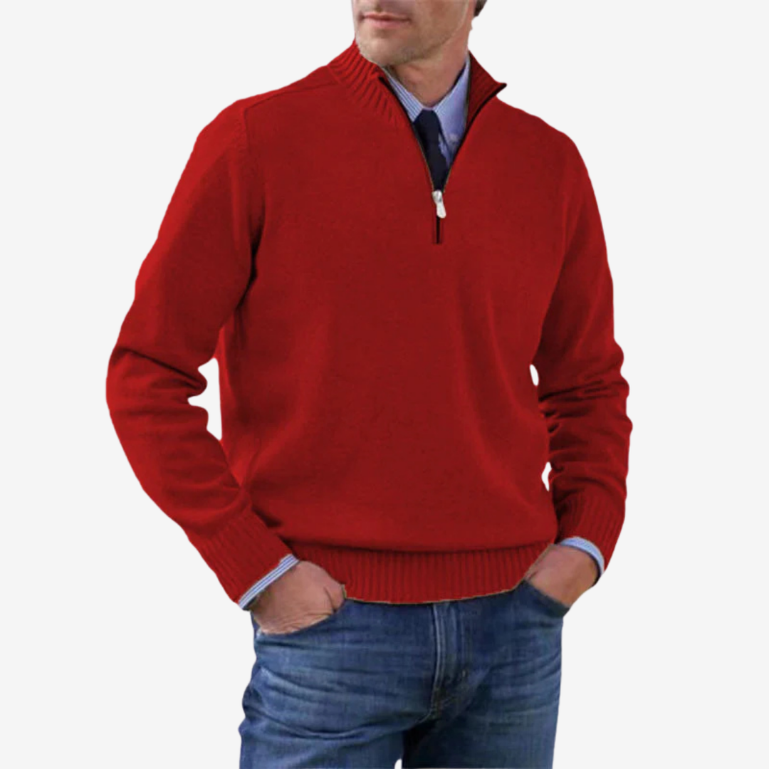 AURELLA | Men’s Cotton-Knit Sweater – Refined Knitwear