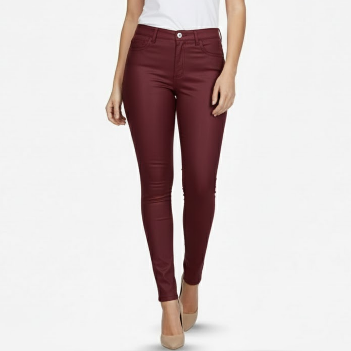 AURELLA | Women’s Cotton-Blend Skinny Jeans – Mid-Rise Stretch