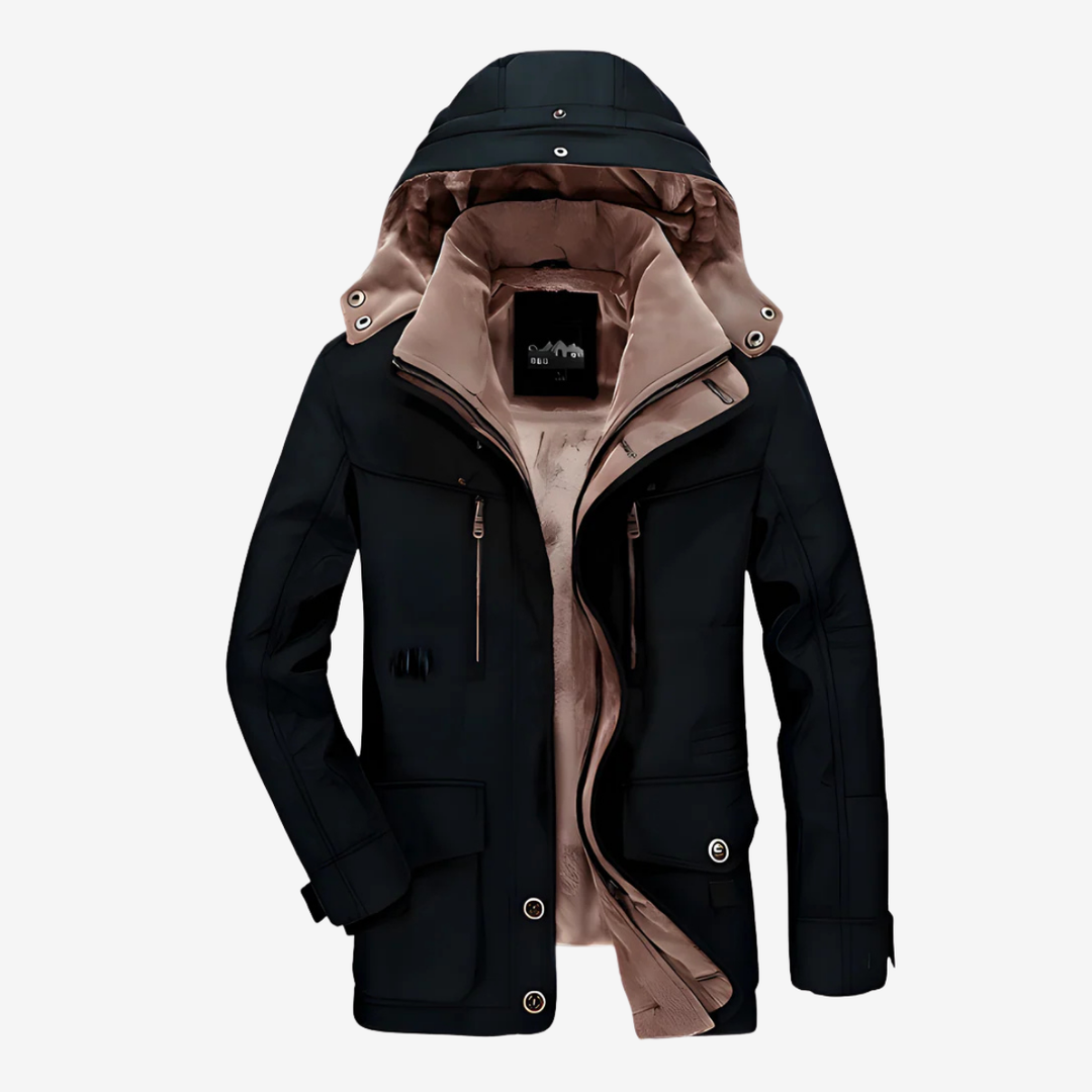 AURELLA | Men’s Fur-Lined Jacket – Insulated Warmth