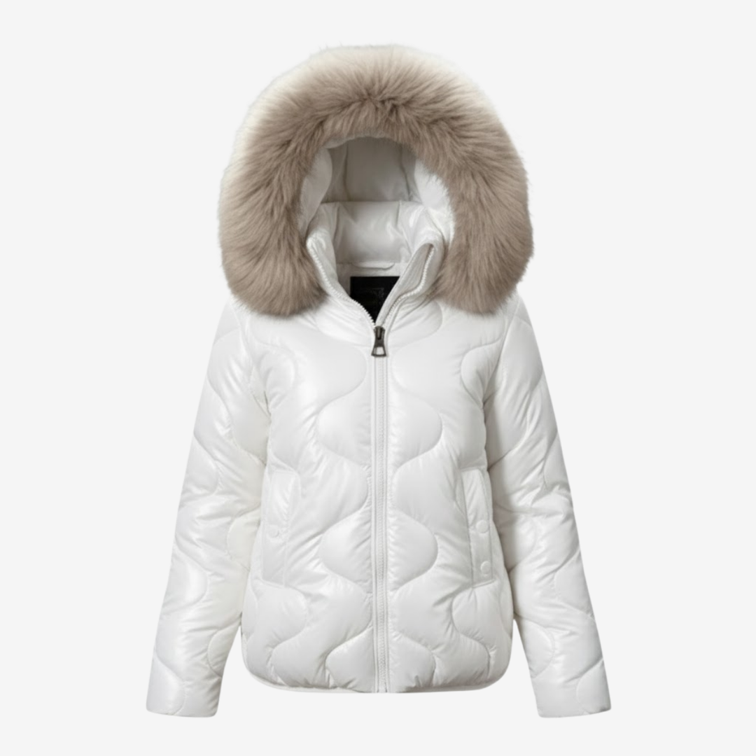 AURELLA | Women’s Hooded Faux Fur Jacket – Full-Zip Outerwear