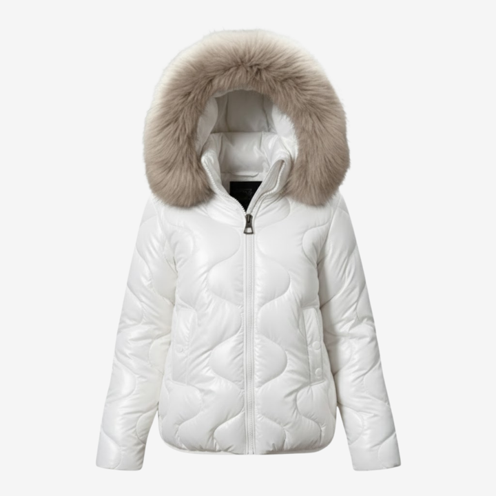 AURELLA | Women’s Hooded Faux Fur Jacket – Full-Zip Outerwear