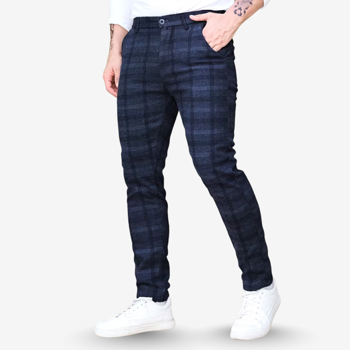 AURELLA | Men’s Viscose-Blend Trousers – Slim Fit