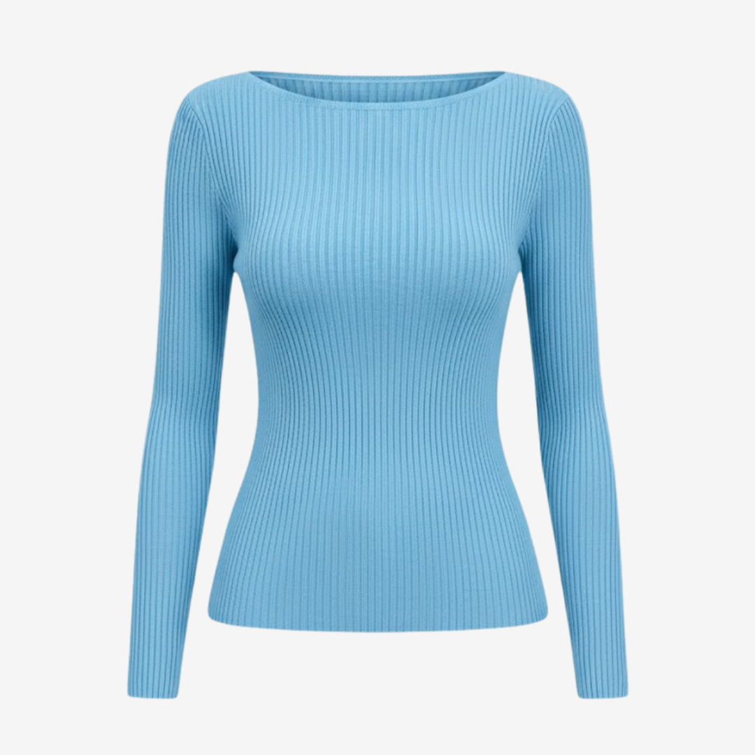 AURELLA | Women’s Viscose Crew Neck Top – Elegant Knit