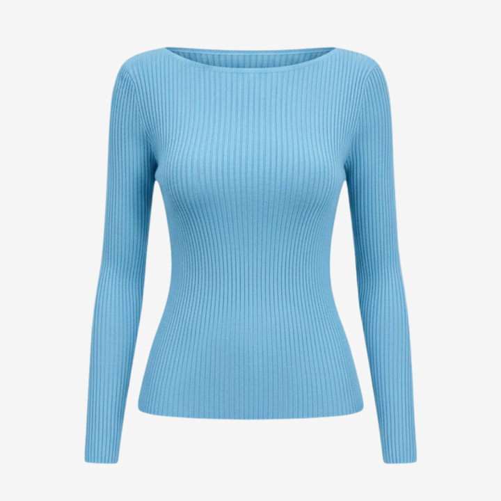 AURELLA | Women’s Viscose Crew Neck Top – Elegant Knit