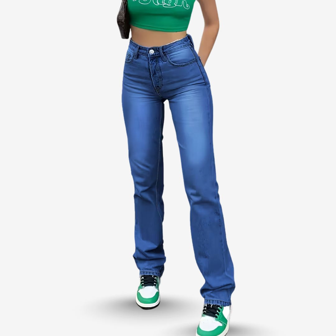 AURELLA | Women’s Cotton-Denim Jeans – Straight-Leg Fit